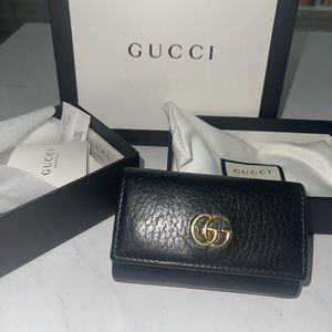 Authentic Gucci Marmont 6 ring leather key case